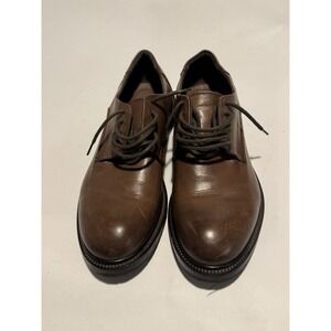 JP/DAVID Leather Oxford Shoes US7 UK6 EU40 Brown Made in Italy